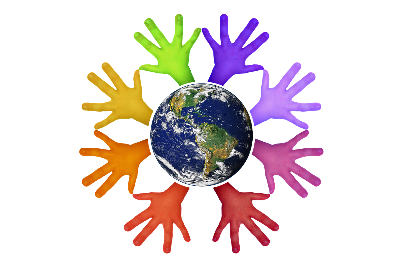 Hands Surrounding World