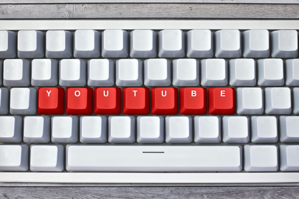 Keyboard with the Word YouTube